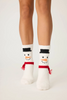 Image of PJ Salvage Snowman Fun Socks - White