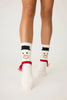 Image of PJ Salvage Snowman Fun Socks - White