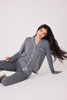 Image of PJ Salvage Wild Dreams Modal 3 Piece Pajama Set - Charcoal