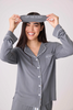 Image of PJ Salvage Wild Dreams Modal 3 Piece Pajama Set - Charcoal