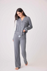 Image of PJ Salvage Wild Dreams Modal 3 Piece Pajama Set - Charcoal