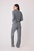 Image of PJ Salvage Wild Dreams Modal 3 Piece Pajama Set - Charcoal