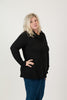 Image of Pure Essence Long Sleeve Cowl Neck Crinkle Tunic - Black