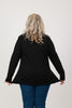 Image of Pure Essence Long Sleeve Cowl Neck Crinkle Tunic - Black