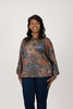 Image of Pure Essence Long Sleeve Shimmer Boxy Top - Multi