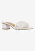 Image of J. Reneé Purla Embellished Block Heel Slide - Clear/White