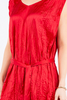 Image of Paparazzi Pleated Crinkle Satin Sleeveless Midi Dress - Red