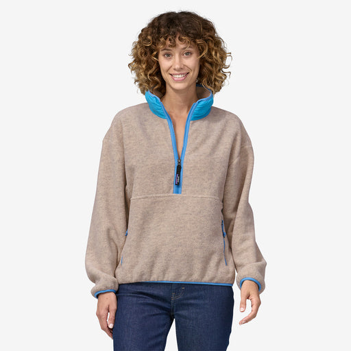 Nanamacs Women's New Obsession Fleece-Lined Half-Zip Scuba Pullover in Mint Blue - Size S