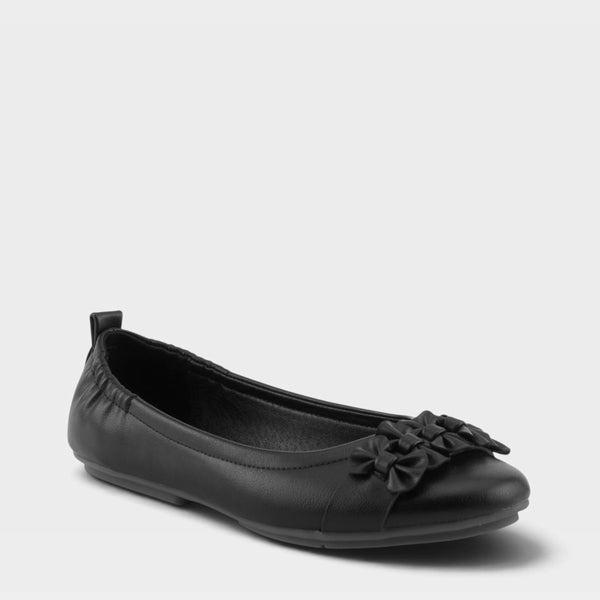 Patrizia by Spring Step Ballay Bow Ballet Flat - Black