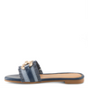 Image of Patrizia by Spring Step Lamiyah Gold Bit Fringe Detail Slide Sandal - Navy