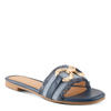 Image of Patrizia by Spring Step Lamiyah Gold Bit Fringe Detail Slide Sandal - Navy