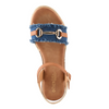 Image of Patrizia by Spring Step Lemire Denim Horse Bit Wedge Sandal - Dark Denim