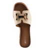 Image of Patrizia by Spring Step Mabbitt Block Heel Gold Hardware Detail Slide Sandal - Bone