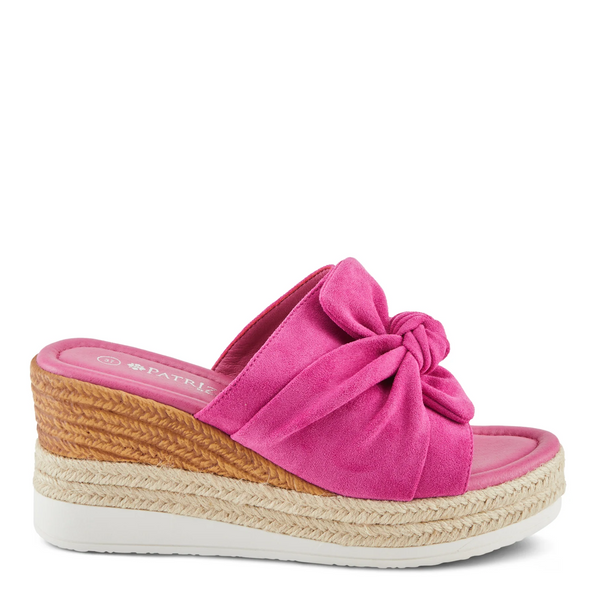 Patrizia by Spring Step Bellaluce Knotted Wedge Sandal - Hot Pink