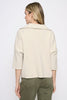 Image of Picadilly Half Zip Sweater Top with Pockets - Sandshell