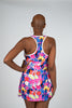 Image of Pickletini Abstract Floral Racerback Dress and Short Set - Floral/Multicolor