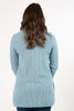 Image of Pure Essence Cowl Neck Sweater Knit Tunic - Blue