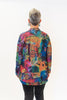 Image of Pure Essence Abstract Print Hi/Low One Button Jacket - Multicolor