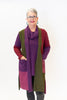 Image of Pure Essence Color Block Sweater Knit Open Front Cardigan - Multicolor
