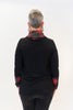 Image of Pure Essence Plaid Cowl & Cuff Mixed Media Bamboo Terry Top - Red/Black *Take an EXTRA 1/2 Off*