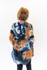 Image of Pure Essence Hooded Zip Front Tie Dye Tunic Dress - Indigo/Clay *Take an EXTRA 1/2 Off*