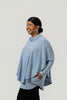 Image of Pure Essence Cable Knit Poncho Two Piece Set - Blue