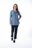 Image of Pure Essence Drawstring Cowl Neck Tunic - Paris Blue