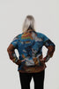 Image of Pure Essence Abstract Print Long Sleeve Waffle Knit Top - Multi