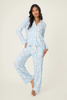 Image of PJ Salvage You Had Me At Shalom Cookie Print PJ Set - Light Sky