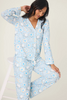 Image of PJ Salvage You Had Me At Shalom Cookie Print PJ Set - Light Sky