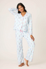 Image of PJ Salvage Doggone Cold Dog Print Pointelle PJ Set - Blue Haze