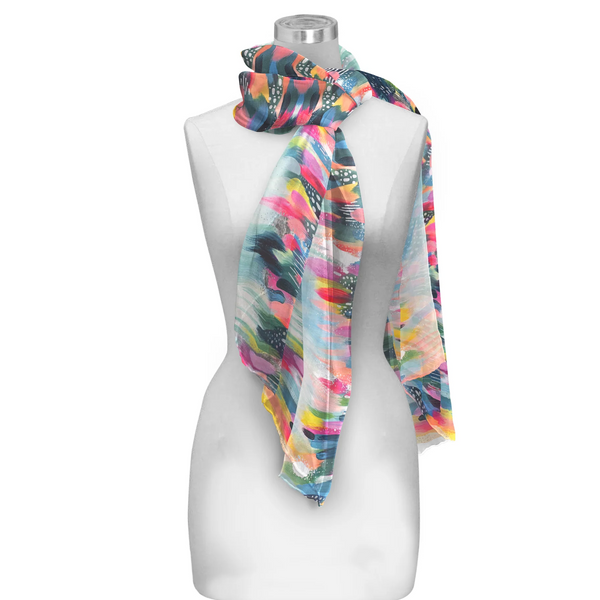RainCaper Sheer Art Scarf - Etta Vee Brushstrokes 103