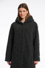Image of Rino & Pelle Leonie Hooded Snap Front Teddy Coat - Deep Iron Green