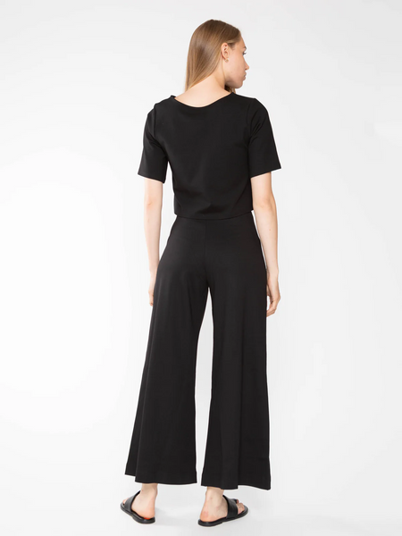 Ripley Rader Ponte Knit Wide Leg Crop Pant - Black