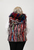 Image of Rippe's Furs Reversible Sculpted Hooded Mink Vest with Fox Fur Trim - Multicolor