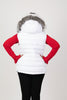 Image of Rippe's Furs Rex Front Puffer Vest with Fox Fur Trim Hood - White