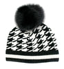 Image of Rippe's Furs Houndstooth Hat/Fingerless Glove Gift Set - Black/White