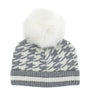 Image of Rippe's Furs Houndstooth Hat/Fingerless Glove Gift Set - Gray/White