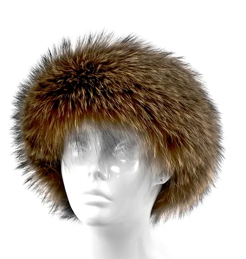 Rippe's Furs Fox Fur Headband - Whiskey Indigo