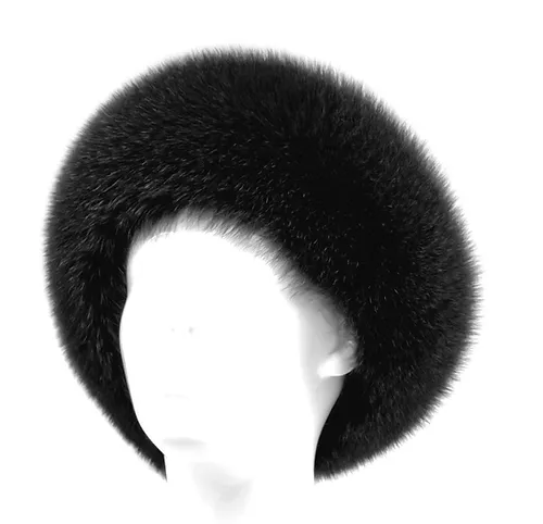Rippe's Furs Fox Fur Headband - Black