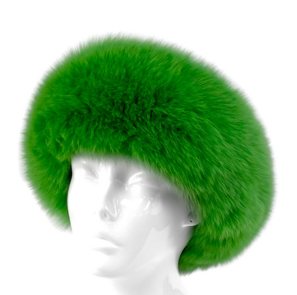 Rippe's Furs Fox Fur Headband - Kelly Green