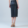 Image of Clara Sunwoo Liquid Leather Midi Skirt - Black