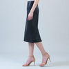 Image of Clara Sunwoo Liquid Leather Midi Skirt - Black