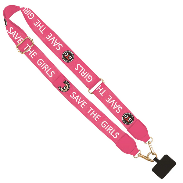 Save The Girls Clip & Go Logo Strap - Pink