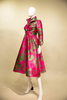 Image of Samuel Dong Floral Brocade A-Line Dress - Bougainvillea Green