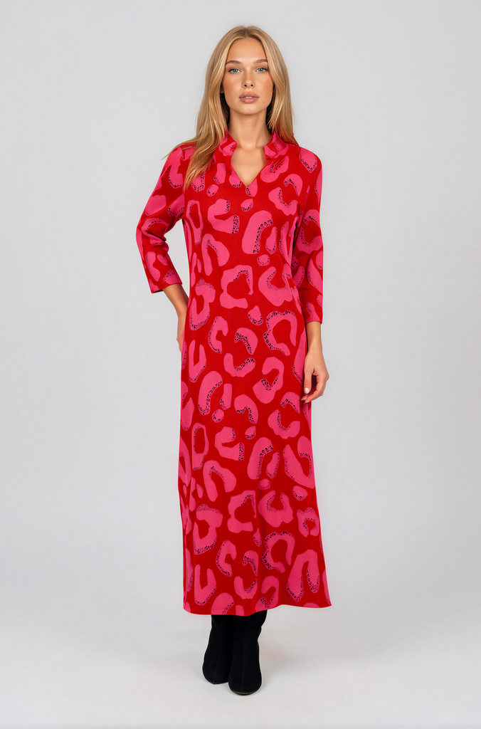 Scapa by Lauren Perre Animal Print Pull-Over Midi Dress