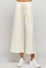 Image of See and Be Seen Textured Cropped Wide Leg Pant - Cream