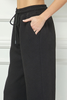 Image of See and Be Seen Pearl Embellished Textured Knit Wide Leg Crop Pant - Black