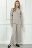 Image of See and Be Seen Sweater Knit Wide Leg Pant - Mocha