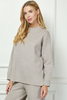 Image of See and Be Seen Mock Neck Sweater Knit Top - Mocha